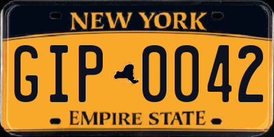 NY license plate GIP0042