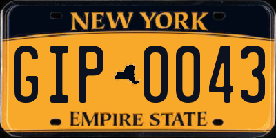 NY license plate GIP0043