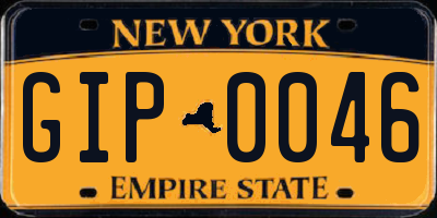 NY license plate GIP0046