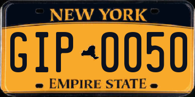 NY license plate GIP0050