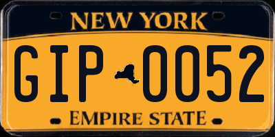 NY license plate GIP0052