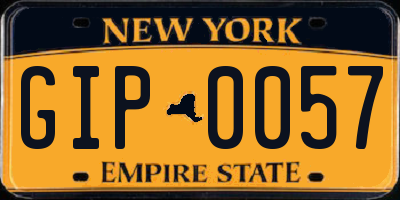 NY license plate GIP0057