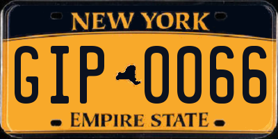 NY license plate GIP0066