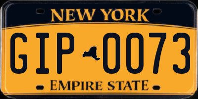 NY license plate GIP0073
