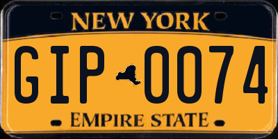NY license plate GIP0074