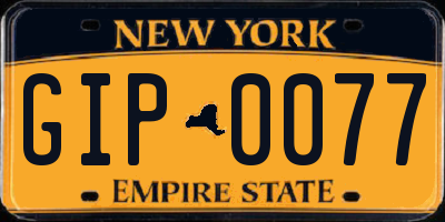 NY license plate GIP0077