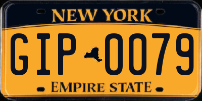 NY license plate GIP0079