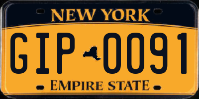NY license plate GIP0091