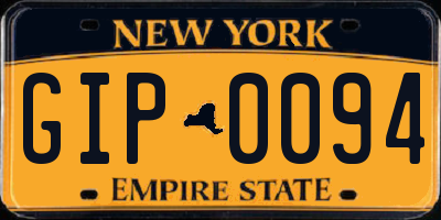 NY license plate GIP0094