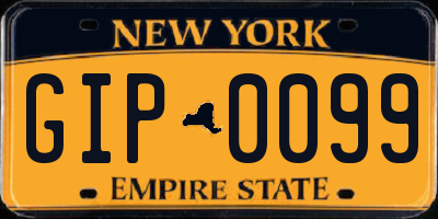 NY license plate GIP0099