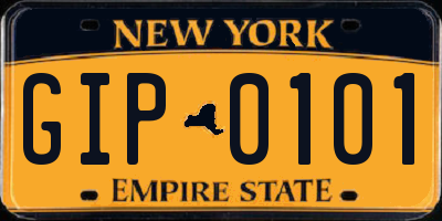 NY license plate GIP0101