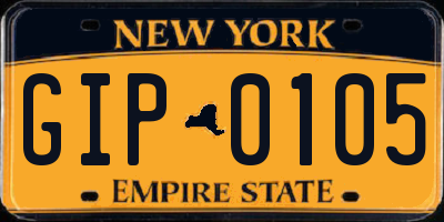 NY license plate GIP0105