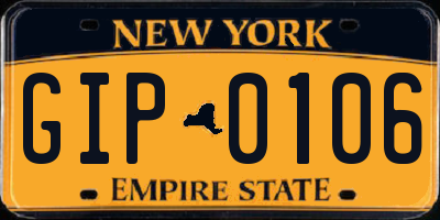 NY license plate GIP0106