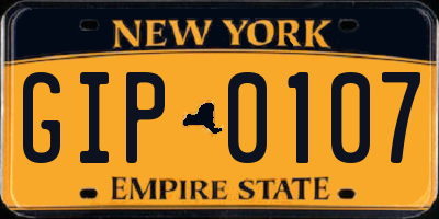 NY license plate GIP0107