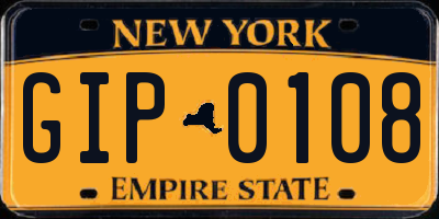 NY license plate GIP0108