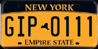 NY license plate GIP0111