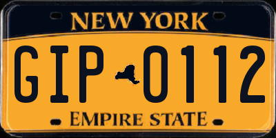NY license plate GIP0112