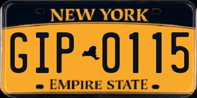 NY license plate GIP0115