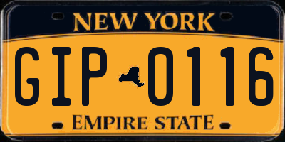 NY license plate GIP0116