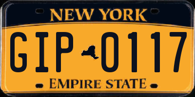 NY license plate GIP0117