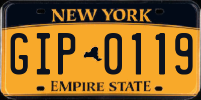NY license plate GIP0119