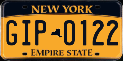 NY license plate GIP0122