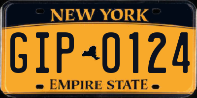 NY license plate GIP0124