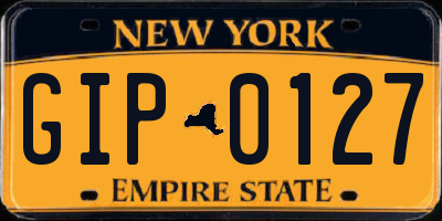 NY license plate GIP0127