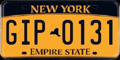 NY license plate GIP0131