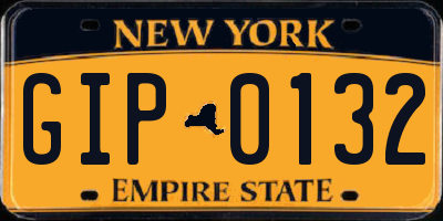 NY license plate GIP0132