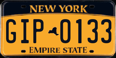NY license plate GIP0133