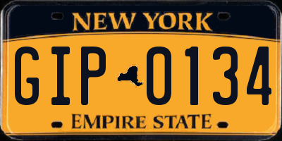 NY license plate GIP0134