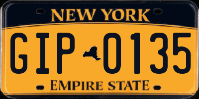 NY license plate GIP0135