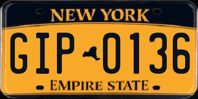 NY license plate GIP0136