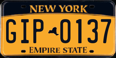 NY license plate GIP0137