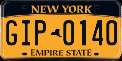NY license plate GIP0140