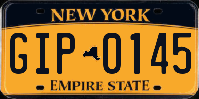 NY license plate GIP0145