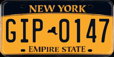 NY license plate GIP0147