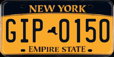 NY license plate GIP0150