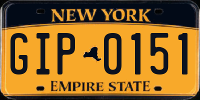 NY license plate GIP0151