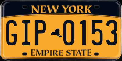 NY license plate GIP0153