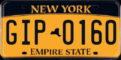 NY license plate GIP0160