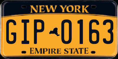 NY license plate GIP0163