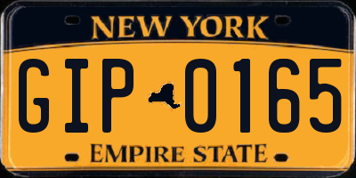 NY license plate GIP0165