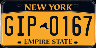 NY license plate GIP0167