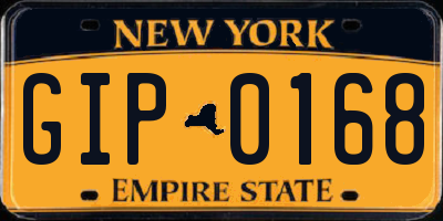 NY license plate GIP0168