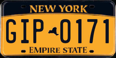 NY license plate GIP0171