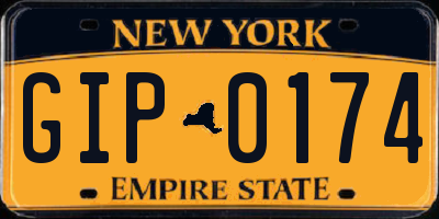 NY license plate GIP0174
