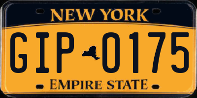 NY license plate GIP0175