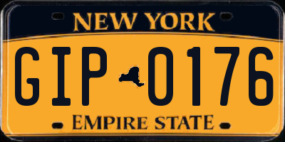 NY license plate GIP0176